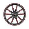 Borbet LX Graphite Spoke Rim Red Polished Wheel Img 1