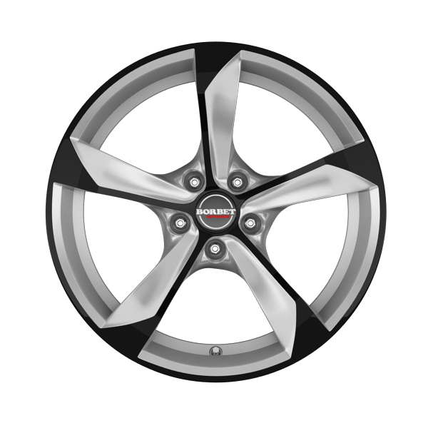 Borbet S Silver Black Glossy Alloy Wheel Product Image #1