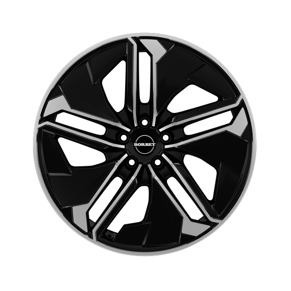 Borbet TX Black Glossy Polished Alloy Wheel Product Image #1