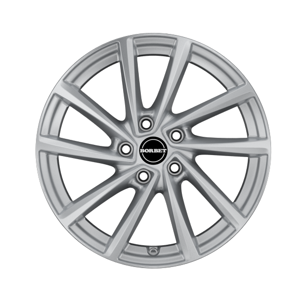 Borbet V Brilliant Silver Alloy Wheel Product Image #1