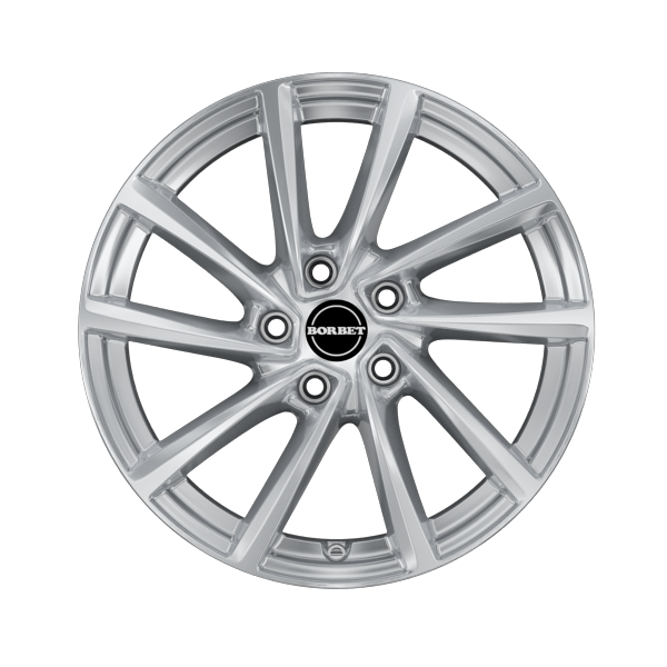 Borbet V Crystal Silver Alloy Wheel Product Image #1