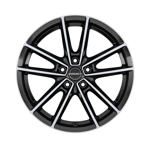 Borbet W Black Glossy Polished Alloy Wheel Product Image #1