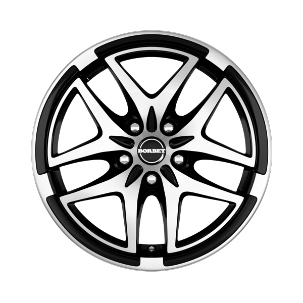 Borbet XB Black Polished Alloy Wheel Product Image #1