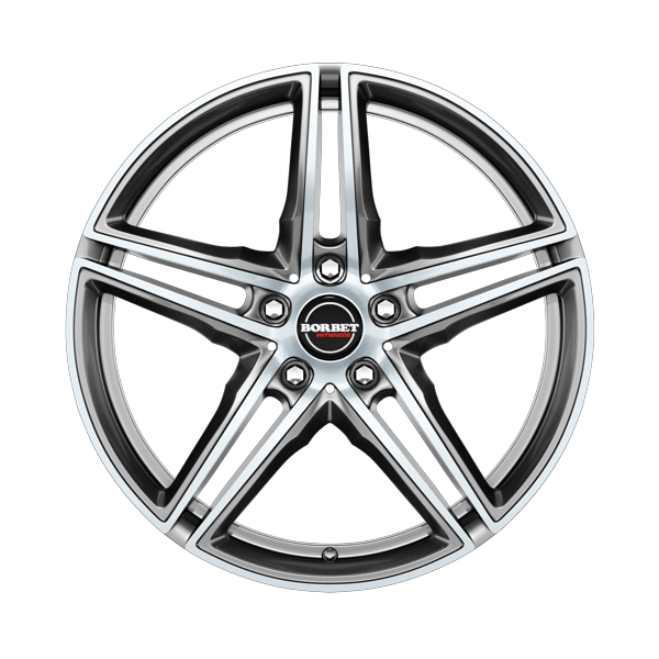 Borbet XRT Graphite Polished Alloy Wheel Product Image #1