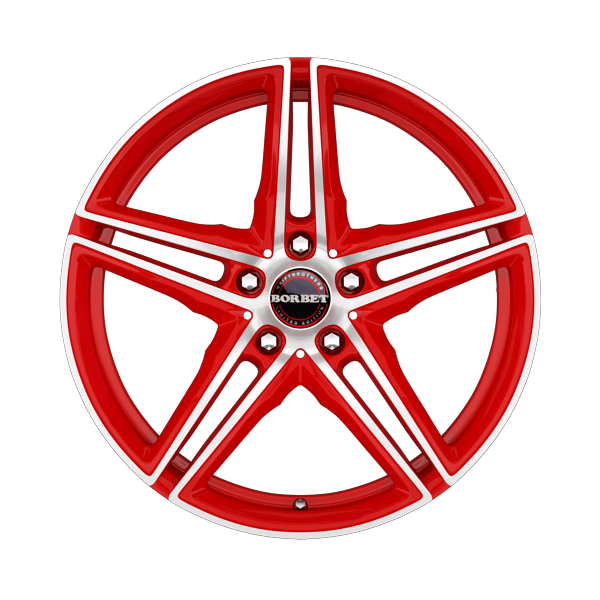 Borbet XRT Racetrack Red Polished Alloy Wheel Product Image #1