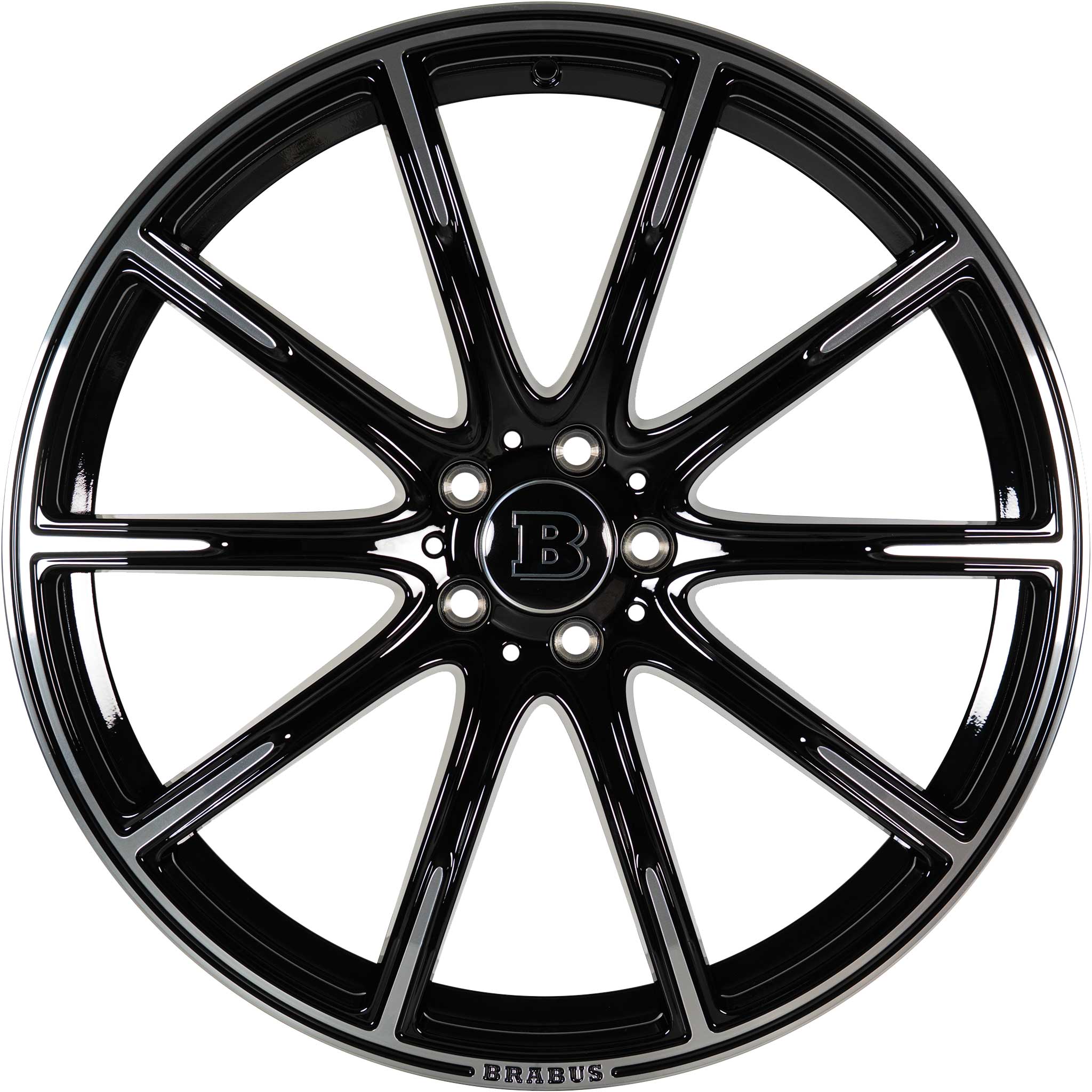Brabus Monoblock Z Platinum Edition Gloss Black with Polished Face Alloy Wheel Product Image #1