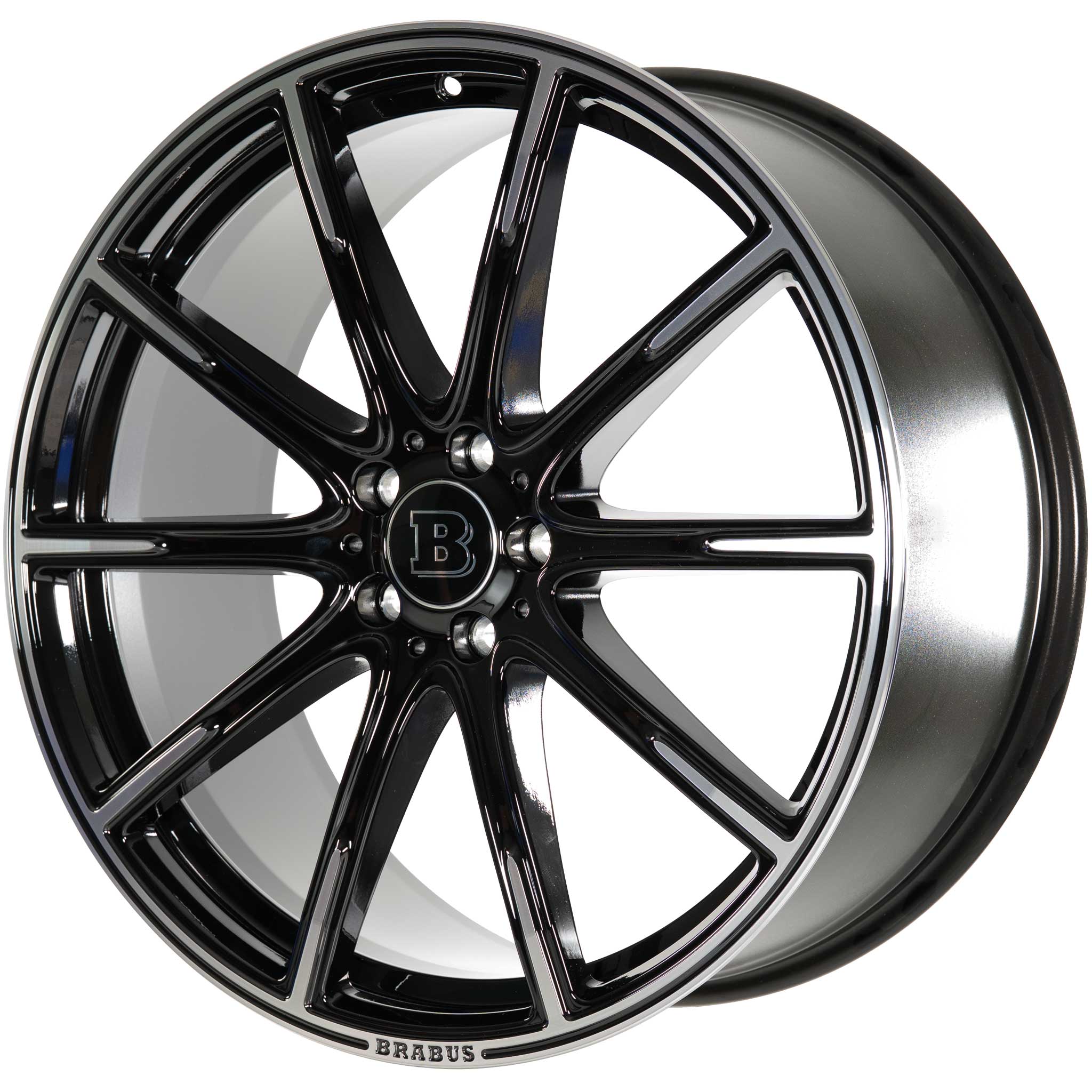 Brabus Monoblock Z Platinum Edition Gloss Black with Polished Face Alloy Wheel Product Image #2