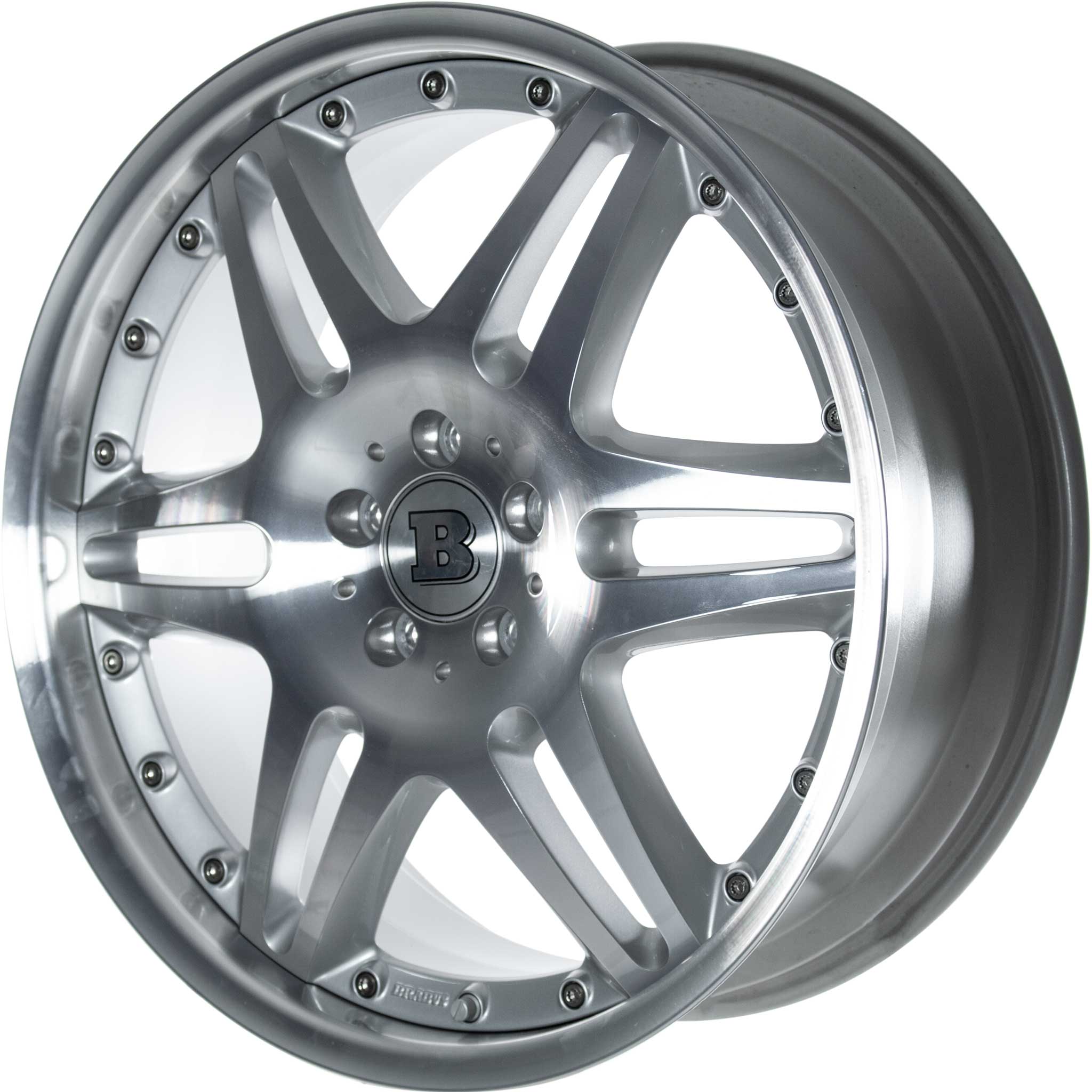Brabus Monoblock VI Multipiece Silver with Polished Face Alloy Wheel Product Image #2