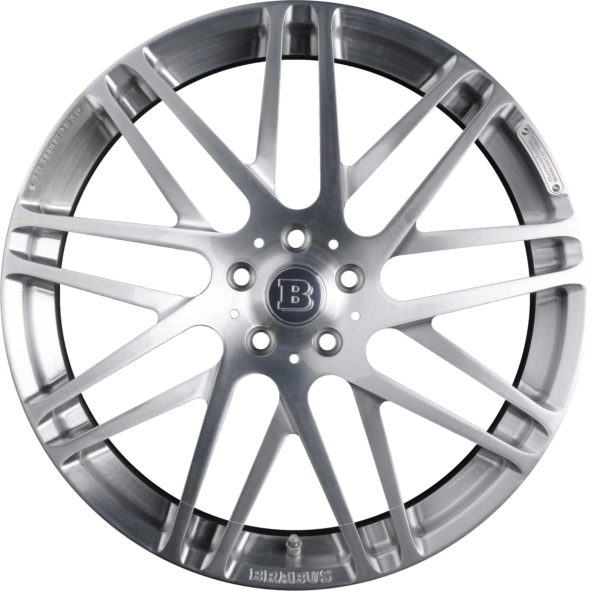 Brabus Monoblock F Platinum Edition Silver Brushed Alloy Wheel Product Image #1