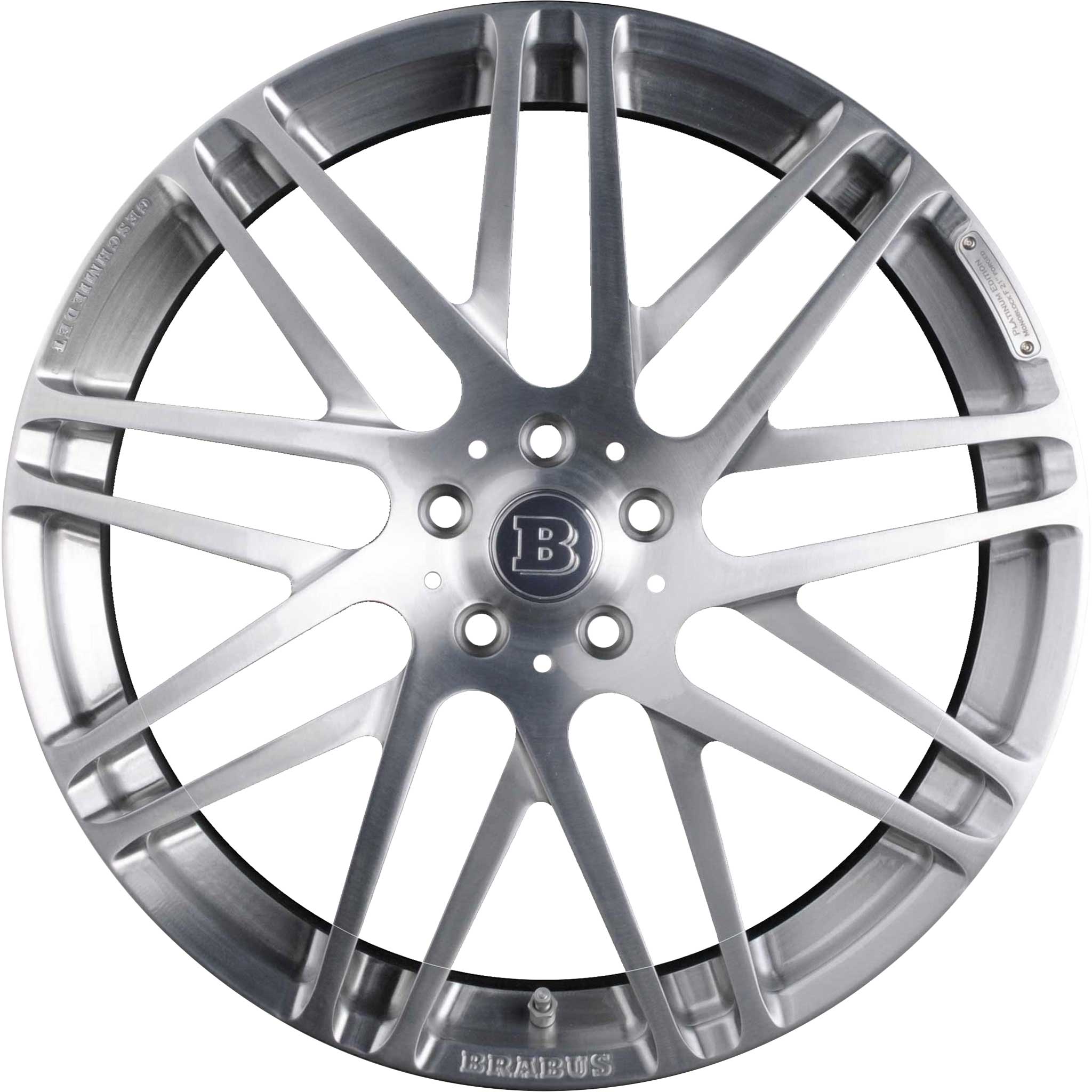 Brabus Monoblock F Platinum Edition Silver Brushed Alloy Wheel Product Image #1