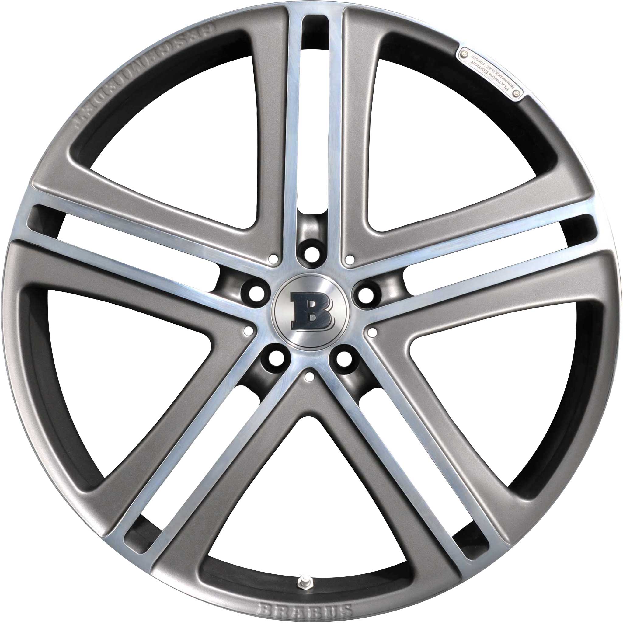 Brabus Monoblock G Platinum Edition Matt Titanium with Polished Face Alloy Wheel Product Image #1