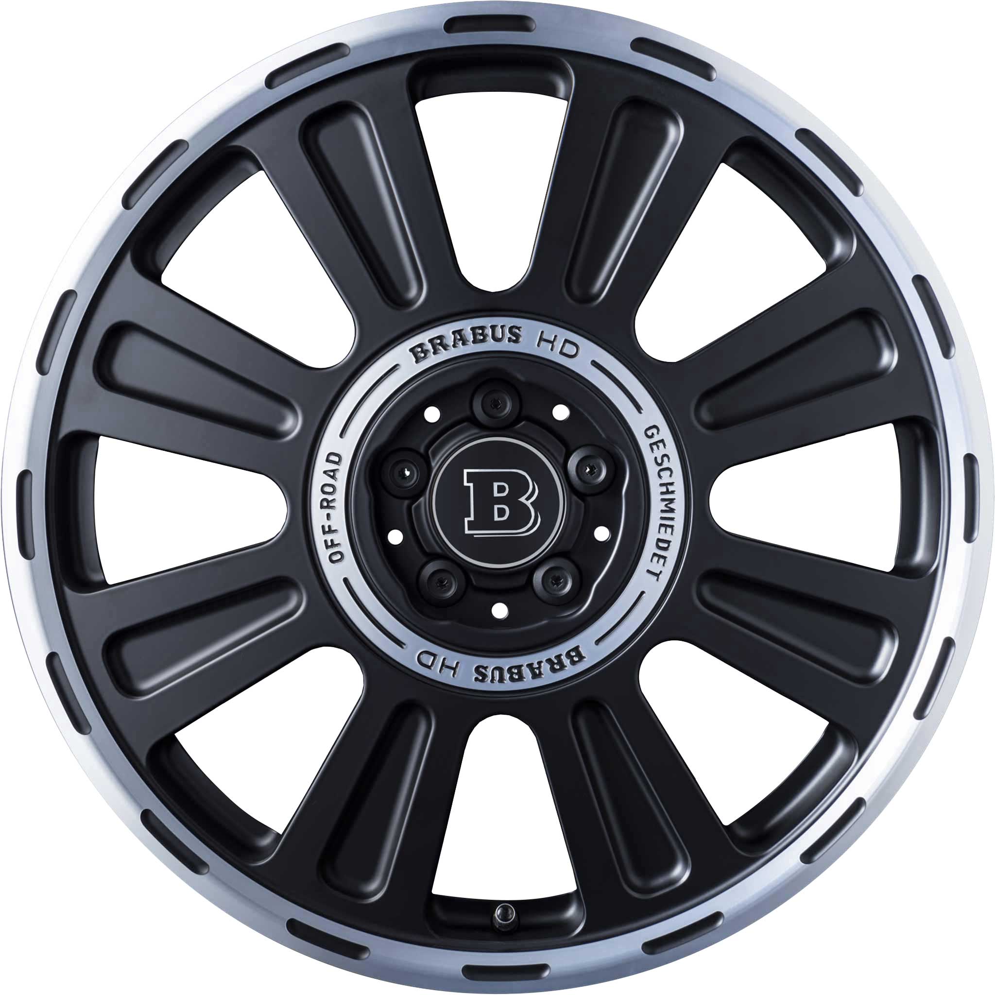 Brabus Monoblock HD Matt Black with Polished Rim Edge Alloy Wheel Product Image #1