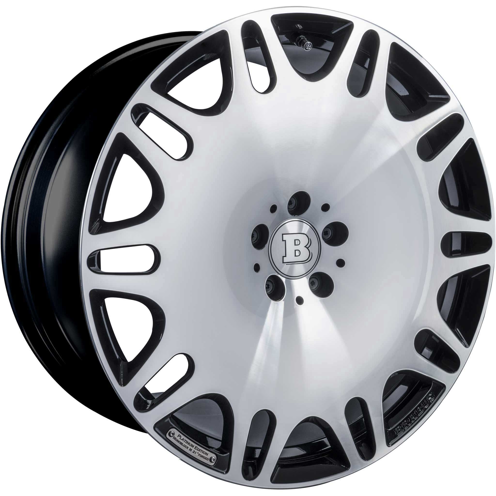 Brabus Monoblock M Platinum Edition Black Gloss with Polished Face Alloy Wheel Product Image #2