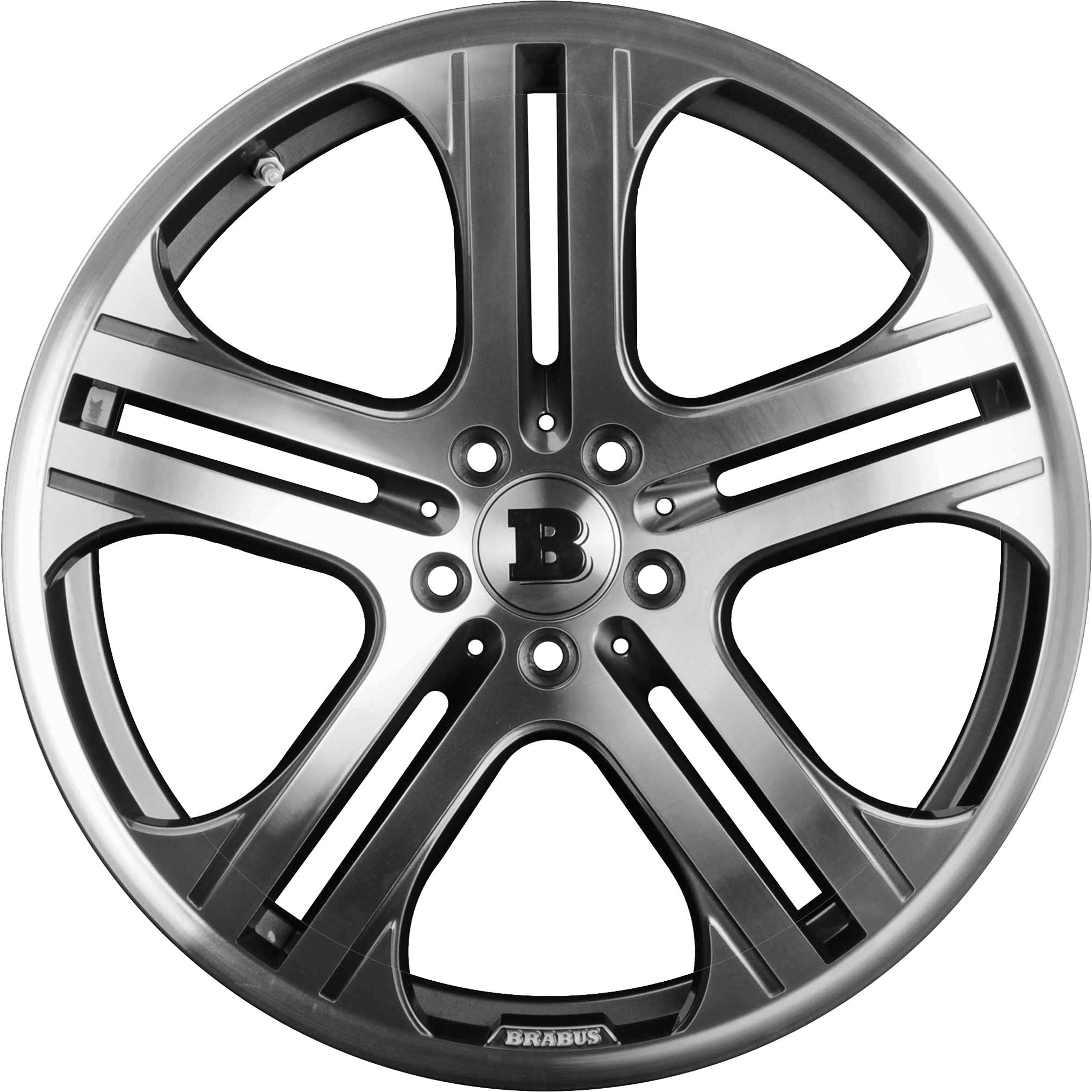 Brabus Monoblock Q Titanium Gloss with Polished Face Alloy Wheel Product Image #1