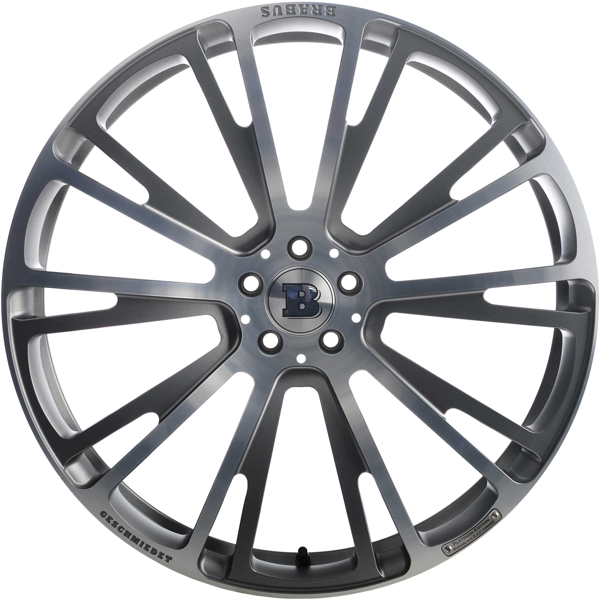 Brabus Monoblock R Platinum Edition Titanium Matt with Polished Face Alloy Wheel Product Image #1