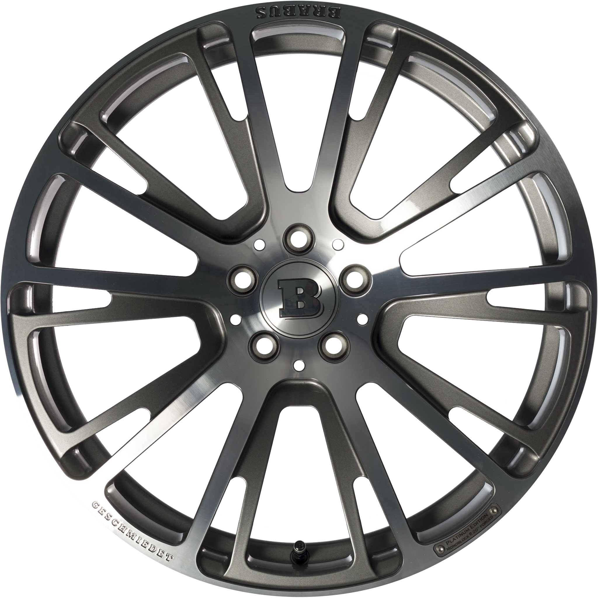 Brabus Monoblock R Platinum Edition Titanium Gloss with Polished Face Alloy Wheel Product Image #1