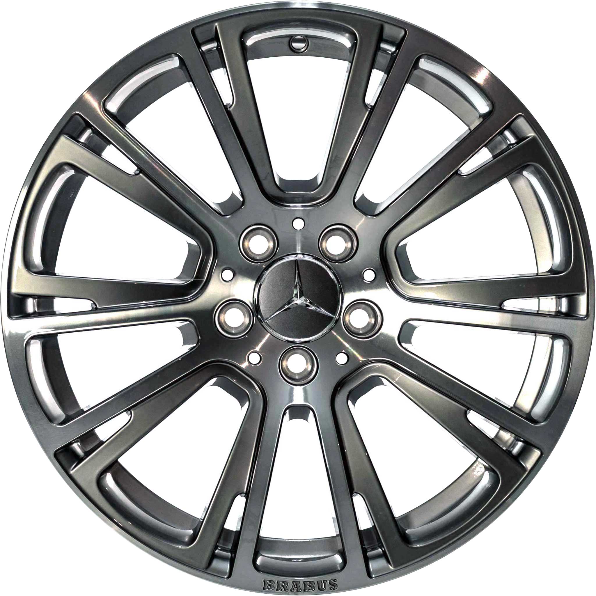 Brabus Monoblock R Liquid Titanium Smoked with Polished Face Alloy Wheel Product Image #1