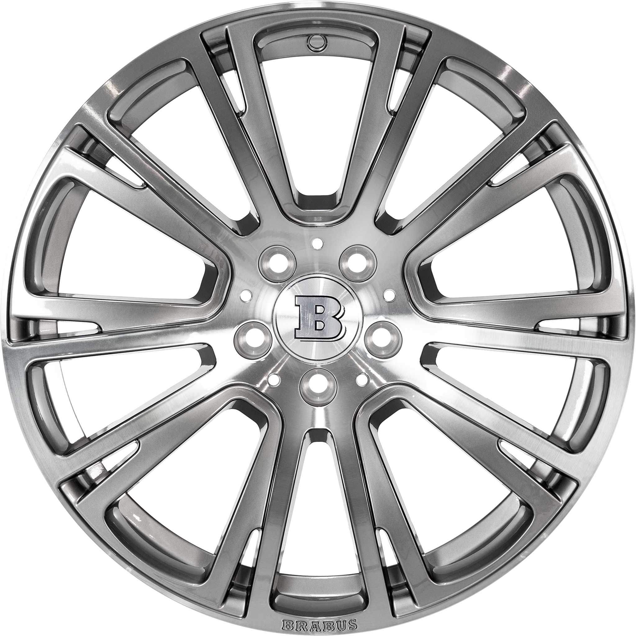 Brabus Monoblock R Liquid Titanium Smoked with Polished Face Alloy Wheel Product Image #1