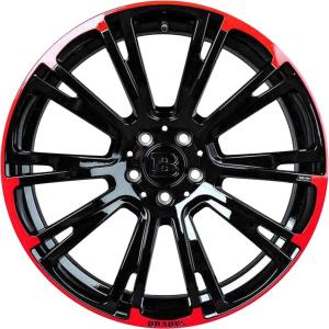 19" Brabus Monoblock R Gloss Black with Red Decorative Elements alloy wheel