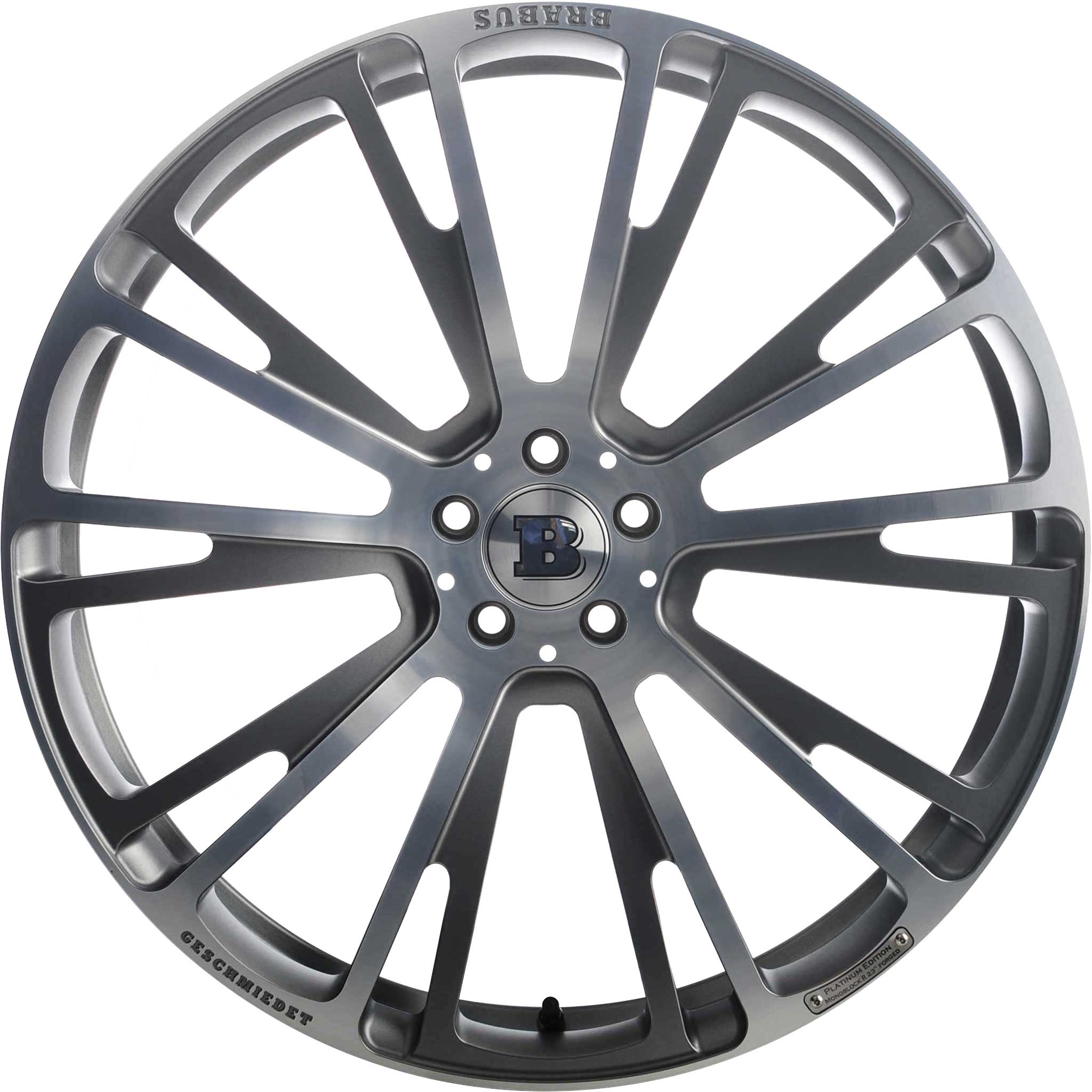 Brabus Monoblock R Platinum Edition Titanium Matt with Polished Face Alloy Wheel Product Image #1