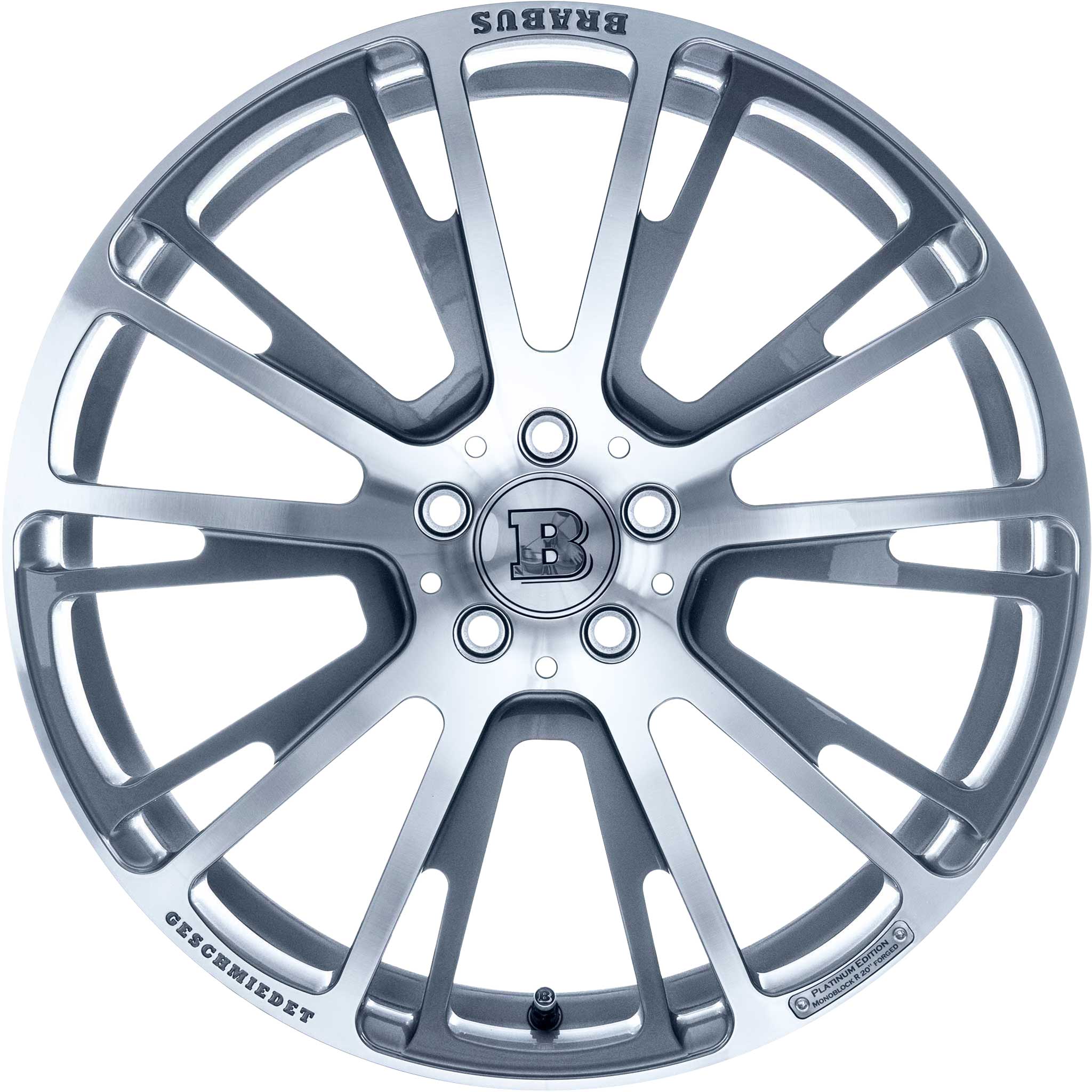 Brabus Monoblock R Platinum Edition Titanium Gloss with Polished Face Alloy Wheel Product Image #1