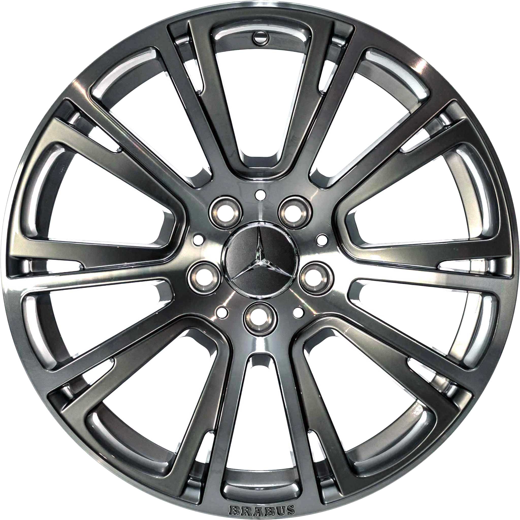 Brabus Monoblock R Liquid Titanium Smoked with Polished Face Alloy Wheel Product Image #1