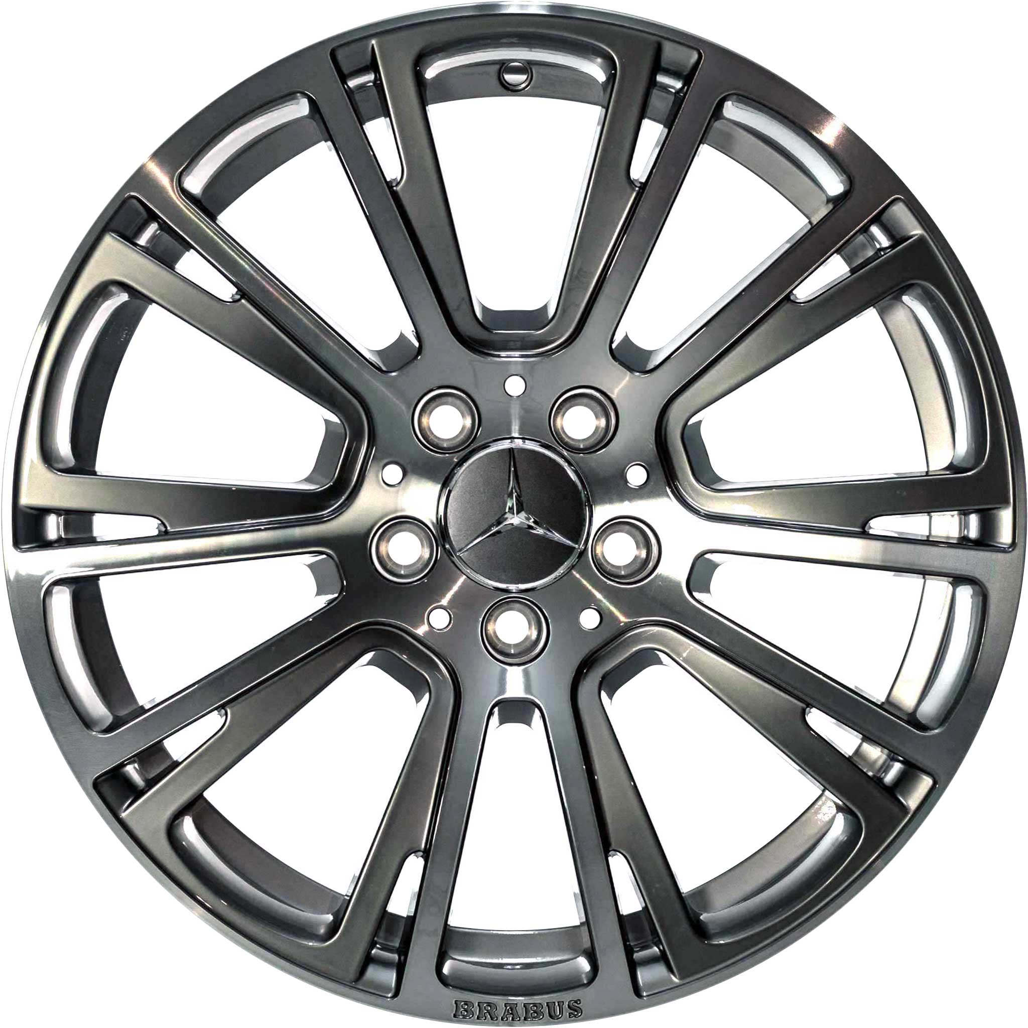 Brabus Monoblock R Liquid Titanium Smoked with Polished Face Alloy Wheel Product Image #1