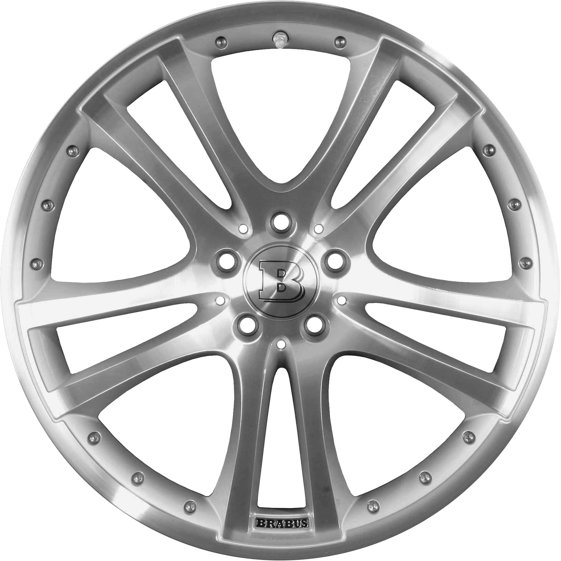 Brabus Monoblock S Silver with Polished Face Alloy Wheel Product Image #1