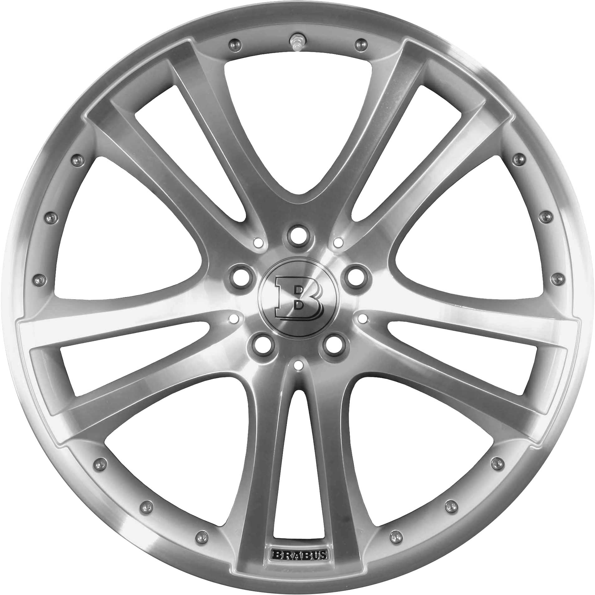 Brabus Monoblock S Silver with Polished Face Alloy Wheel Product Image #1