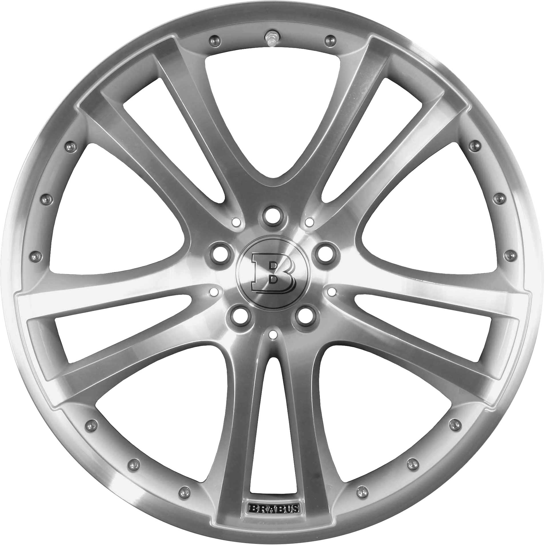 Brabus Monoblock S Silver with Polished Face Alloy Wheel Product Image #1