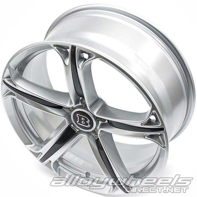 Brabus Monoblock T Sterling Silver with Carbon Inserts Alloy Wheel Product Image #2