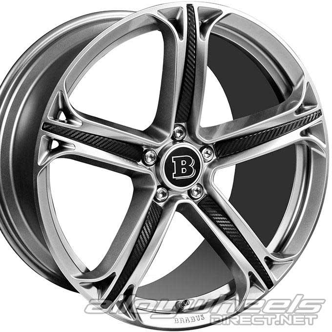 Brabus Monoblock T Sterling Silver with Carbon Inserts Alloy Wheel Product Image #3