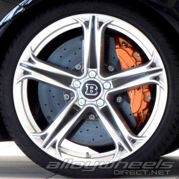 Brabus Monoblock T Sterling Silver with Carbon Inserts Alloy Wheel Product Image #4
