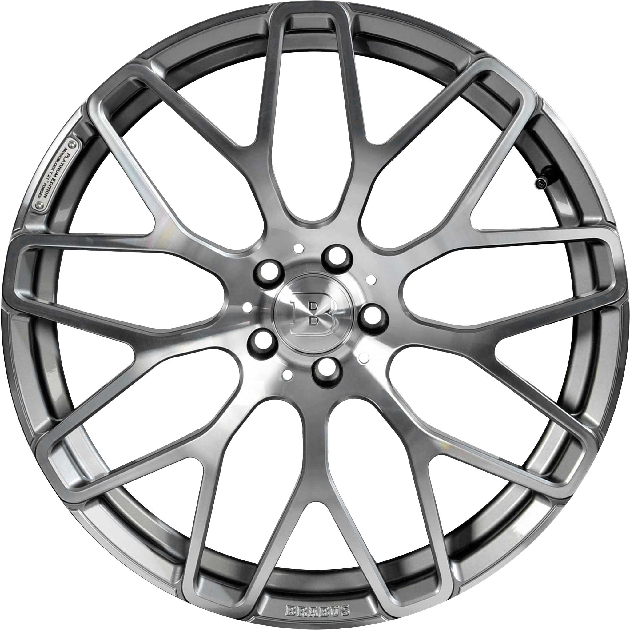 Brabus Monoblock Y Platinum Edition Titanium with Polished Face Alloy Wheel Product Image #1