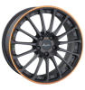 Breyton Magic CW Matt Grey with Orange anodized lip Wheel Img 2