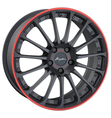 Breyton Magic CW Matt Grey with red anodized lip Alloy Wheel Product Image #2