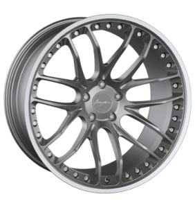 19" Breyton Race GTP Matt Gun Small Polished Lip alloy wheel