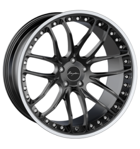 19" Breyton Race GTP Matt Black Small Polished Lip alloy wheel