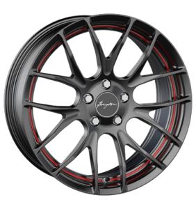 18" Breyton Race GTS-R Matt Black Red Circle Undercut alloy wheel