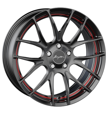 Breyton Race GTS-R Matt Black Red Circle Undercut Alloy Wheel Product Image #2