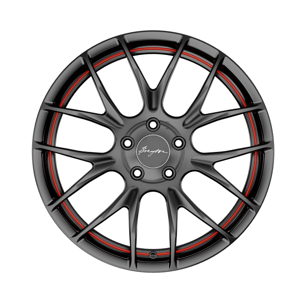 Breyton Race GTS-R Matt Black Red Circle Undercut Alloy Wheel Product Image #1