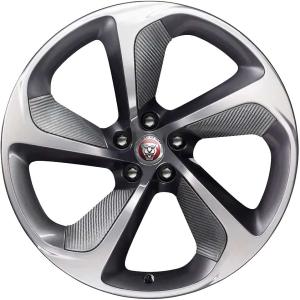 Jaguar Forged Aero #5062 Grey Polished Carbon Fibre Alloy Wheel for Jaguar F-Type X152 - Sizes 20in
