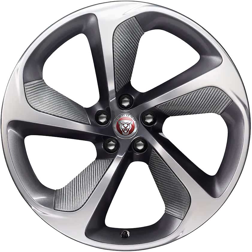 Jaguar Forged Aero #5062 Grey Polished Carbon Fibre Alloy Wheel Product Image #1