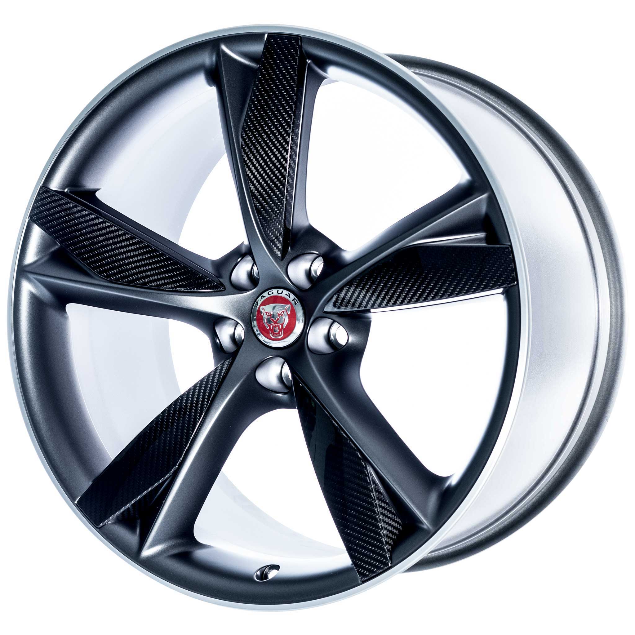 Jaguar Forged Blade #5042 Satin Dark Grey DT Edge - Carbon Fibre Finisher Alloy Wheel Product Image #2