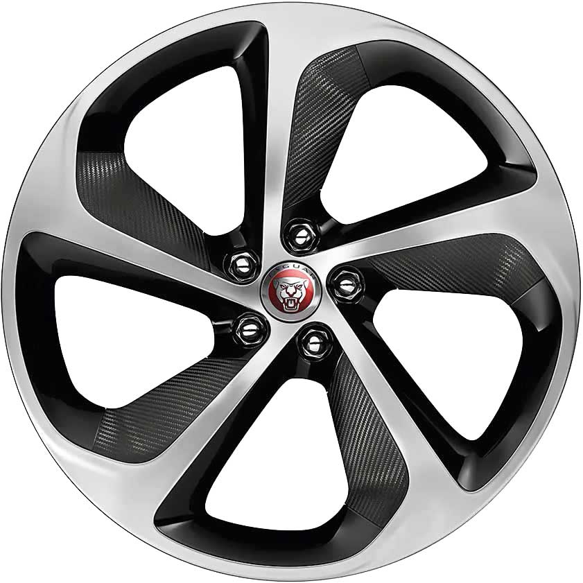 Jaguar Forged Aero #5062 Black Polished Carbon Fibre Alloy Wheel Product Image #1
