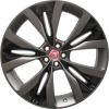 Jaguar Double Helix #1020 Gloss Silver with Contrast Inserts Wheel Img 1