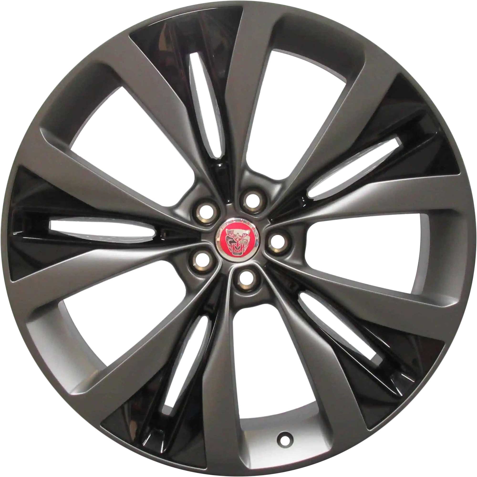 Jaguar Double Helix #1020 Gloss Silver with Contrast Inserts Alloy Wheel Product Image #1