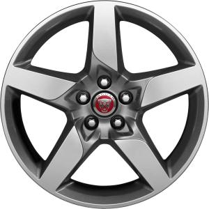 18" Jaguar Star #5030 Mid Silver Diamond Turned alloy wheel