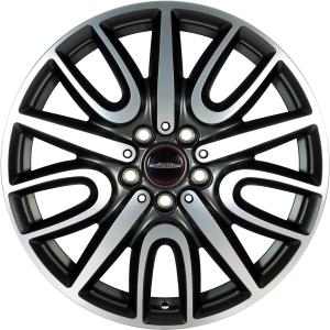 18" JCW 529 Thrill Spoke Black with Bright Turned alloy wheel