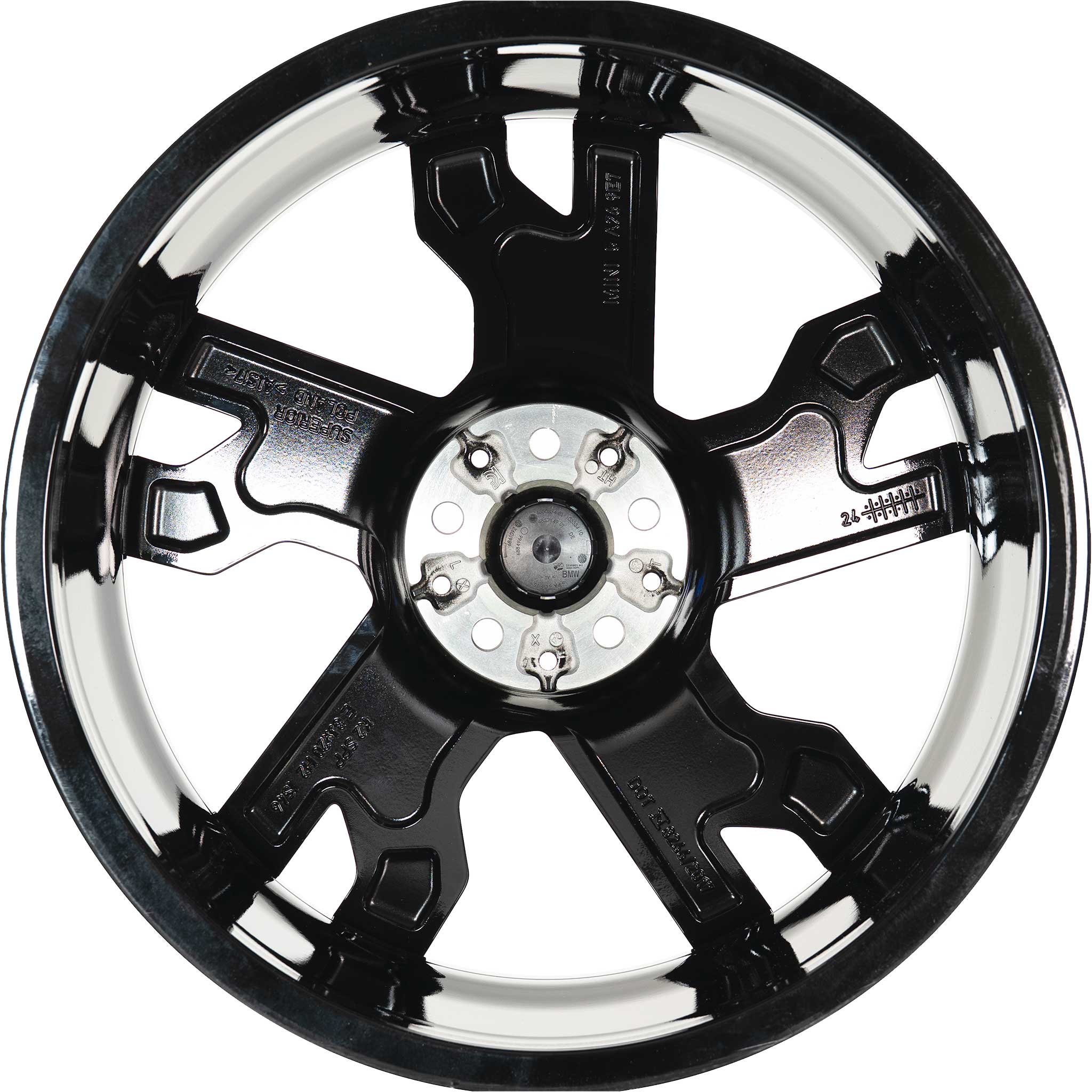 JCW 949 Flag Spoke Jet Black with Bright Turned Alloy Wheel Product Image #3